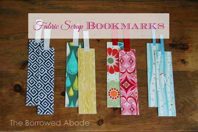 DIY Fabric Scrap Bookmarks Tutorial