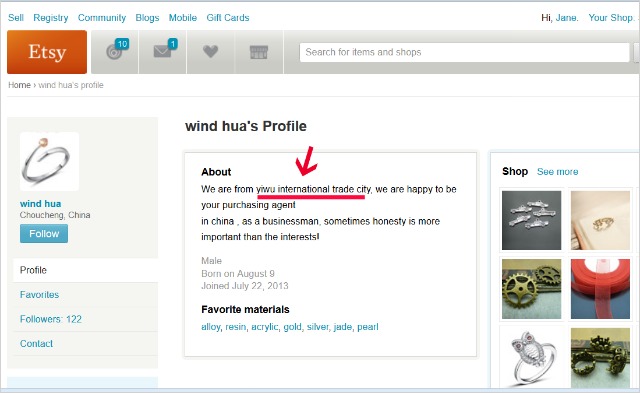 Etsy Screenshot Yiwu China Factory