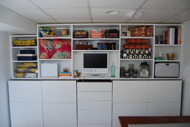 Janery Studio Makeover Part 9: Unifying the Faux Built-In Cabinet ...