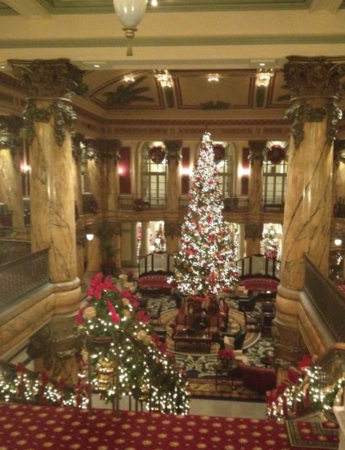 Christmas Jefferson Hotel Palm Court