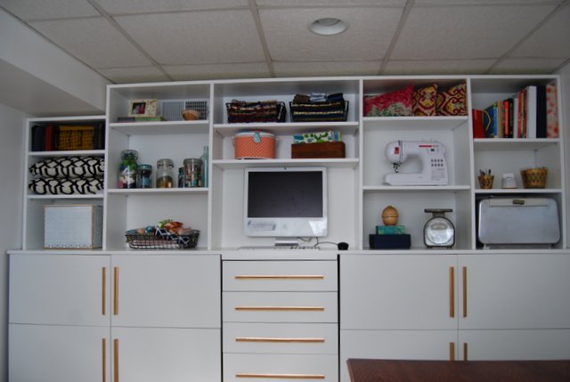 Janery Studio Shelves Fake Built-In Cabinets