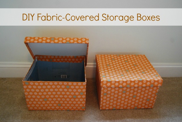 DIY Velvet Fabric Storage Boxes - Get Organized!