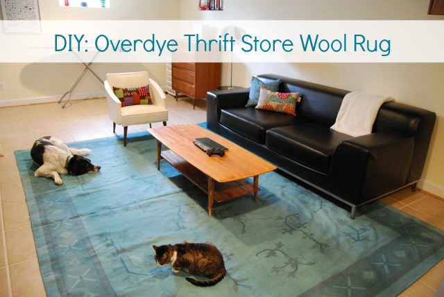 DIY Overdye Wool Rug