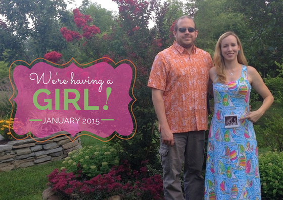 Baby Girl Announcement Photo