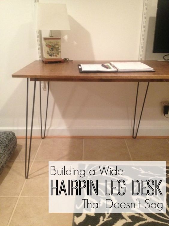 6-Foot Long DIY Hairpin Leg Desk - The Borrowed AbodeThe Borrowed Abode