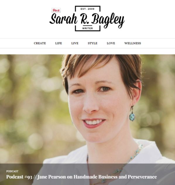 Balancing Business and Motherhood Janery on the Sarah R Bagley Podcast Episode 93 Handmade Business