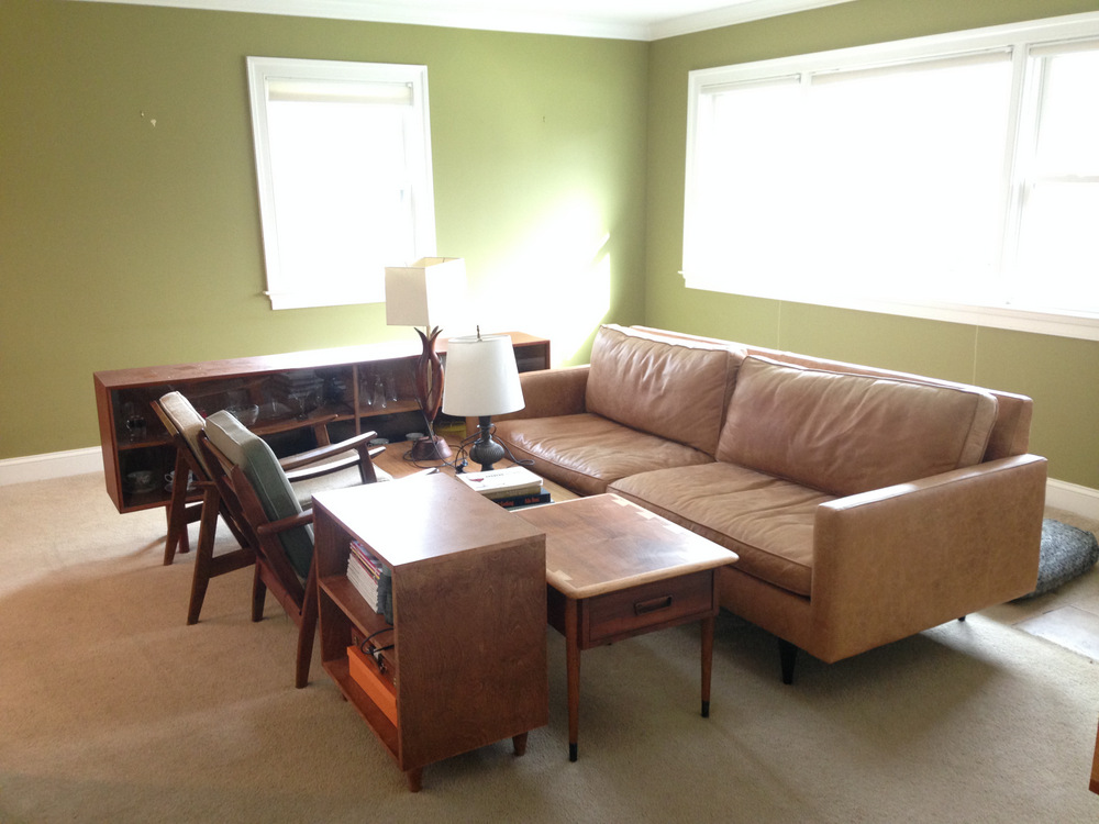 Living Room Brown and Green