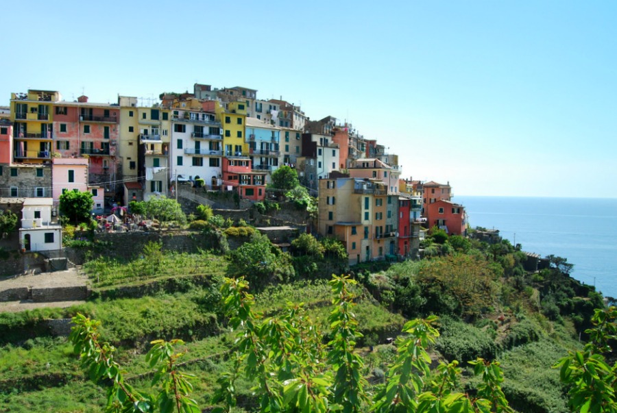 2016 Italy Corniglia Cinque Terre Pastel Houses