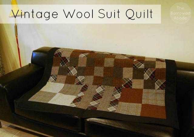 Vintage Wool Suit Quilt | The Borrowed Abode