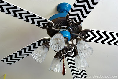 Disguising Ugly Ceiling Fans in Rental Apartment - The Borrowed AbodeThe  Borrowed Abode