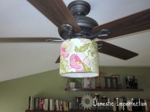 Disguising Ugly Ceiling Fans in Rental Apartment - The Borrowed ...