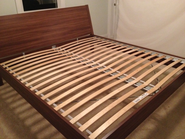 King Size Bed, Ikea Bed Frame With Slanted Headboard